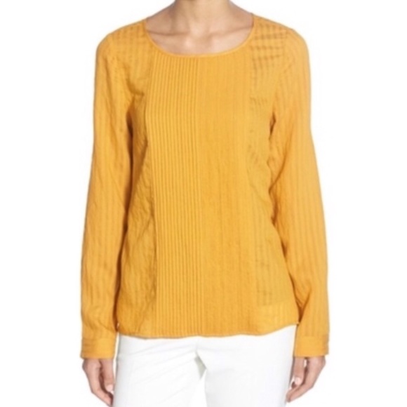 Halogen Mustard Long Sleeve Blouse Top - XS - Picture 5 of 5